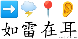 99 90这是本站原创收集整理的汉字"如雷在耳"对应emoji表情符号
