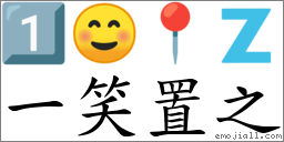 一笑置之 對應Emoji 1️⃣ ☺ 📍 🇿  的對照PNG圖片