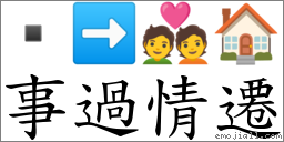 事過情遷 對應Emoji  ➡ 💑 🏠  的對照PNG圖片