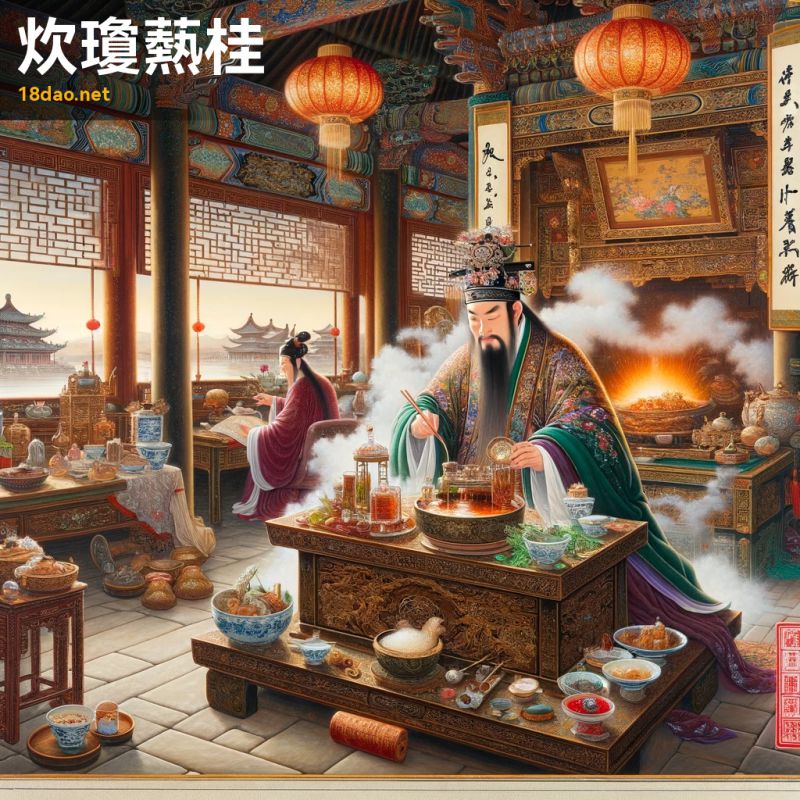 炊琼爇桂 - 成语故事配图